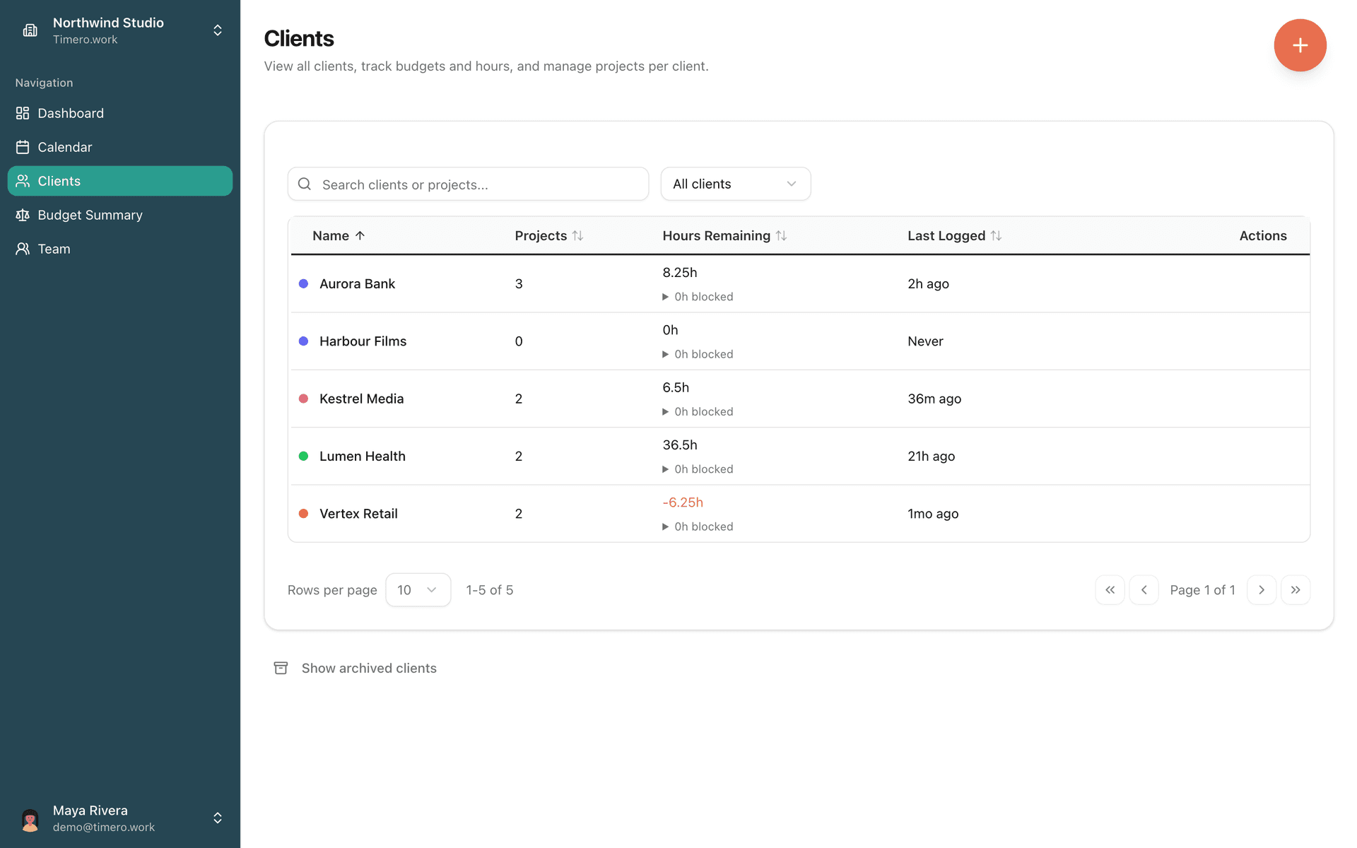 Timero Timero: time tracking that stops client retainers going over